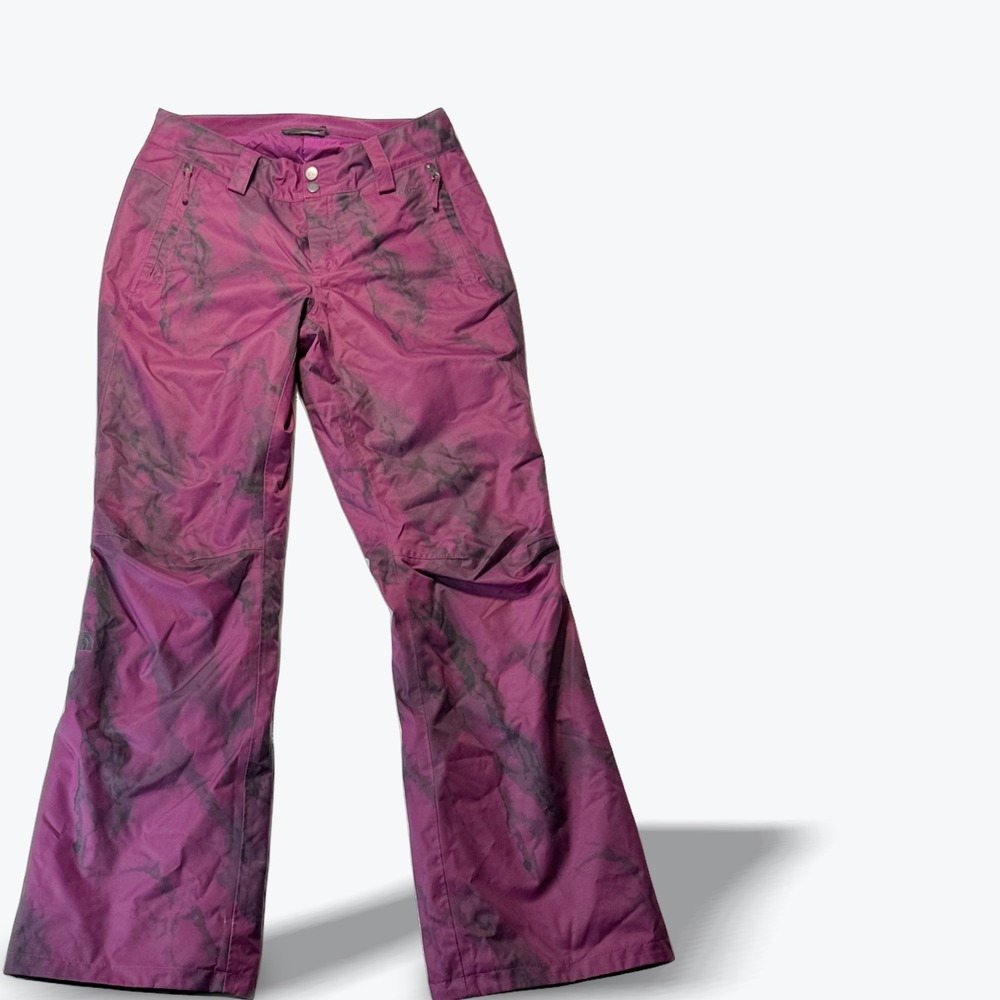The North Face Snow Ski Pants DryVent Purple Black Tie Dye Womens Small Regular